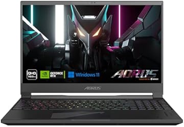 AORUS 15: 15.6" 16:9 Thin Bezel QHD 2560x1440 165Hz, NVIDIA GeForce RTX 4060 Laptop GPU 8GB GDDR6, Intel Core i7-13700H, 16GB DDR5 RAM, 1TB SSD, Win11 Home (AORUS 15 BKF-73US754SH), Black
