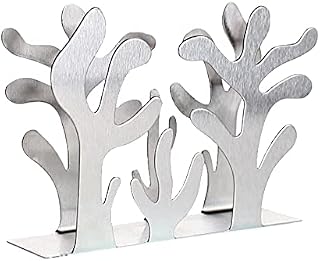 Stainless Steel Napkin Holder Silver Plants Shape Serviette Holder Modern Metal Napkin Holder for Kitchen Countertops, Dinning, Picnic Table