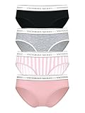Victoria's Secret Women's Cotton Logo Hiphugger Underwear, Panties for Women, Pack of...