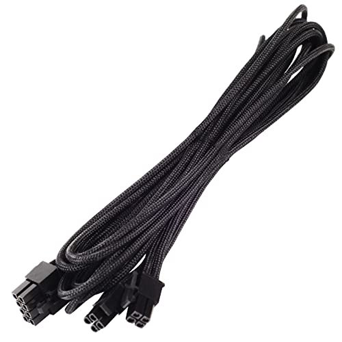 Image of SilverStone Technology PP06 Black Sleeved PSU Cable for one EPS /ATX 12V 8-pin Adapter 750mm Long, SST-PP06B-EPS75