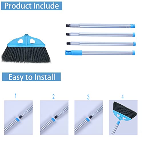 Yonill Indoor Dust Broom With Long Handle - Angle Broom For Hardwood Floor Cleaning Inside Soft Sweeping Brooms For House And Kitchen #TOP5