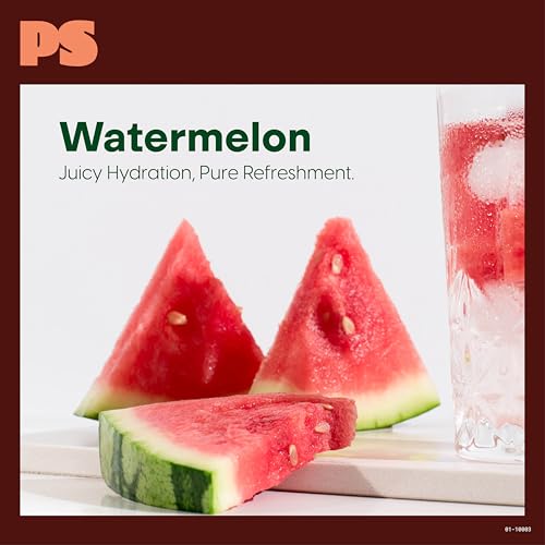 Image of POPSUGAR Electrolyte Hydration Drink Mix Packets, 20 Single-Serve Packs (Watermelon), Zero Sugar Electrolytes Powder, Naturally-Flavored Water Enhancer, Non-GMO Powdered Drink Mix with Vitamin C