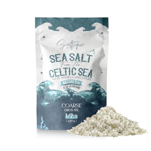 Saltique Celtic Sea Salt Coarse - Celtic Salt Packed with 82 Minerals Helping You Stay Hydrated, Improve Electrolyte Balance, and Experience Optimal Muscle Function - Doctor Recommended (1/2lb)