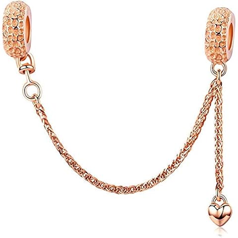 925 Sterling Silver Safety Chain Charm for Bracelets Cover