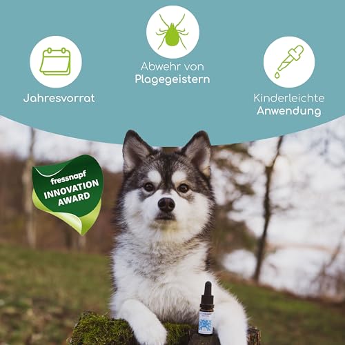 ZeckGuard Spot-On für Hunde & Katzen – Zeckenschutz mit Bio-Kokosöl & Bio-Schwarzkümmelöl – Abwehr von Zecken & Flöhen – Ausreichend für die gesamte Z-Saison 8,5ml