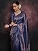 Avantika Fashion Women's Kanjivaram Soft Silk Banarasi Sarees With Blouse Piece, Navy-blue, One Size
