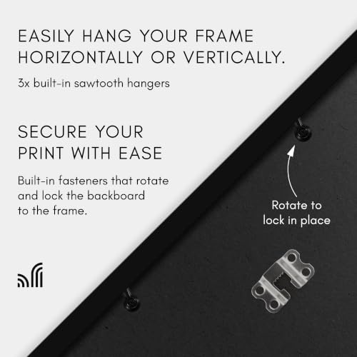 Image of Americanflat Picture Frame - Engineered Wood - Black, 14X16 (Pack of 10)