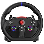 SUBSONIC - Superdrive 270 GT-5 Steering Wheel - PS5 Racing Wheel with Dual Sticks, LED, Pedals and Paddle shifters - 27 cm Diameter, 270° Rotation. For PS5 and PC - Black - Image 2