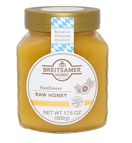 Breitsamer Sunflower Raw Honey Jar, 17.6 Ounce #TOP9