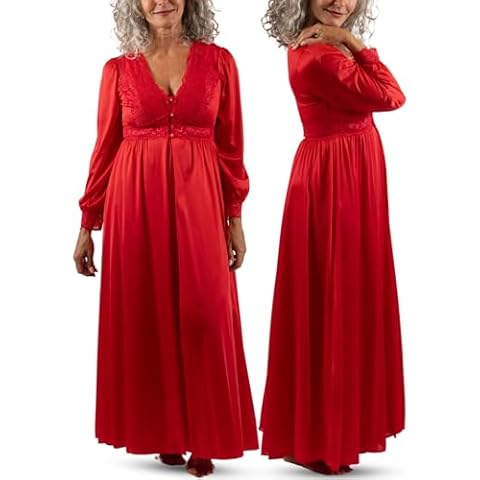 Shadowline Women's Silhouette 54" Sleeve Long Coat, Red, Small Cover