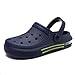 heyun Men Sports Sandals Men Outdoor Indoor Slippers Lightweight Sandals Garden Clogs Hiking Shoes Water Beach Shoes Male Navy 12 Women/10 Men