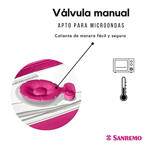 Pote Quadrado Plástico, 450ml, Transparente/Rosa, Sanremo