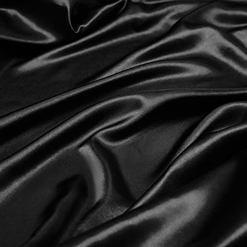 Image of SiinvdaBZX Satin Bassinet Sheets for Baby Boy, Black | Silk-Like Soft Bassinet Fitted Sheets for Hourglass, Oval & Rectangular Bassinet Mattress