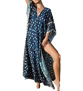 RanRui Over Sized Caftans Women's Turkish Caftan Wine Leopard Ethnic Print Plus Size Muslim Kafta...