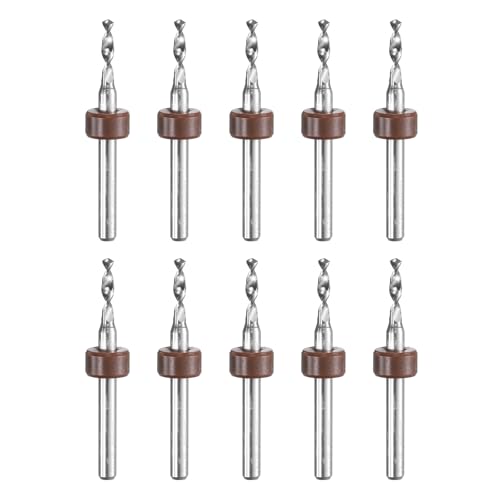 QUARKZMAN Micro Bohrer 2,25mm Wolframkarbid Drehwerkzeug Schmuck CNC Gravur Leiterplatte Mikro Bohrer 1/8 Zoll Schaft 10 Stück