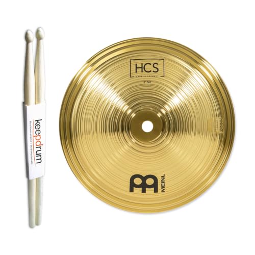 Meinl HCS8B Bell Cymbals 8 Inch Effect Cymbal with Keepdrum Drumsticks