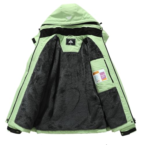 Image of MOERDENG Women's Waterproof Ski Jacket Warm Winter Coat Outdoor Windbreaker Hiking Snowboarding Jacket