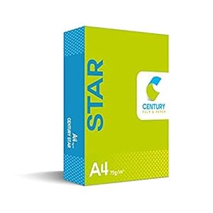 Century Pulp & Paper Star Copier Paper – A4 Size, 75 GSM, (1 Ream 500 Sheet)