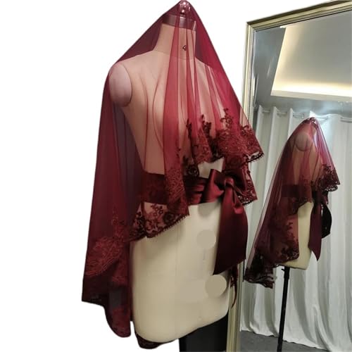 AMZBNEIDI Voile de mariée en Dentelle – vue 2