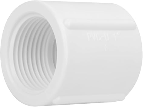 10Pack 1 Double Female Thread PVC Pipe Coupling Adapter Pipe Fitting Connector (F x F) SCH40 1Inch PVC Female Threaded Pipe Coupling for Sprinkler,Irrigation,Swimming Pools