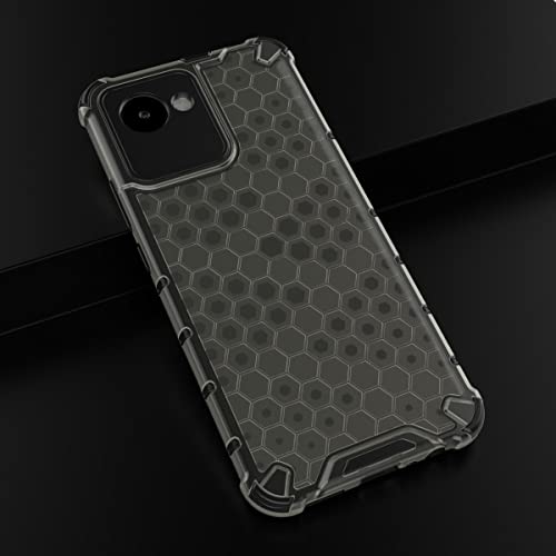 Image of Glasgow Back Case Cover Compatible with Realme C30 (Stylish Design) - Black