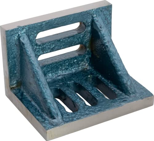 Machinist's Slotted Webbed Angle Plate, Cast Iron, 4-1/2" × 3-1/2" × 3" #TOP10