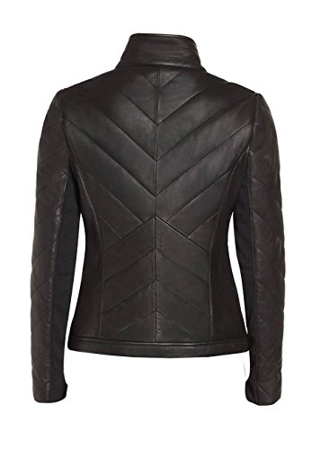 Takitop Nyx Black Quilted Classic Designer Real Leather Jacket Women Missy Plus Size #TOP1