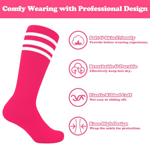 Image of Sarfel Toddler Soccer Socks Kids Soccer Socks Youth Soccer Socks Kids Baseball Socks Girls Softball Socks Boys Football Socks