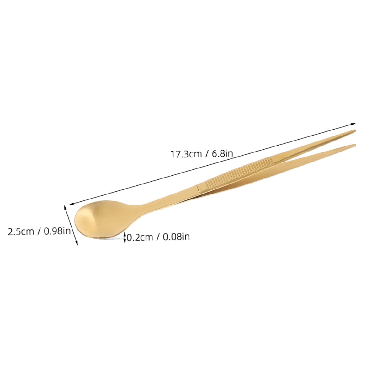 Cabilock Essential Chef's Tool: Stainless Steel Spoon Tweezer Set for Tasting Plating Dishes