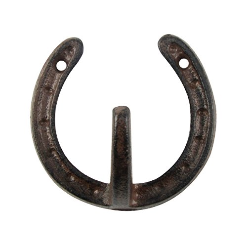 Treasure Gurus Metal Horseshoe Hat/Coat/Tack/Key Wall Hook/Bath Towel Rack Rustic Western Decor