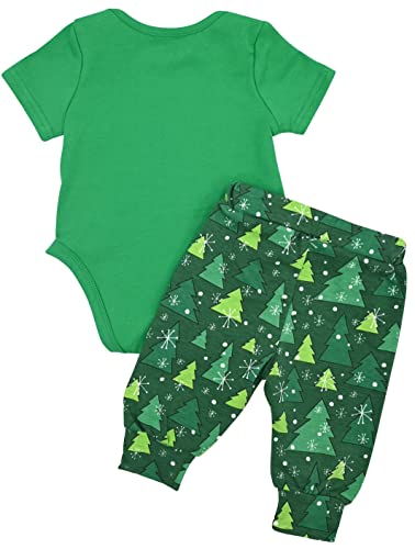 Image of Baby Boys Girls 2pc Outfit Set Short Sleeve Bodysuit with Pants