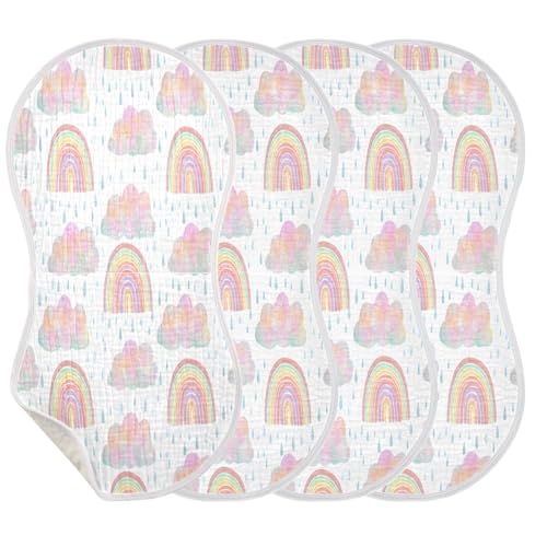Kigai Rainbow Baby Burp Cloths Extra Soft and Absorbent Burping Rags Cotton Burping Clothes Baby Washcloths for Newborn Boys Girls - 1 Pack3