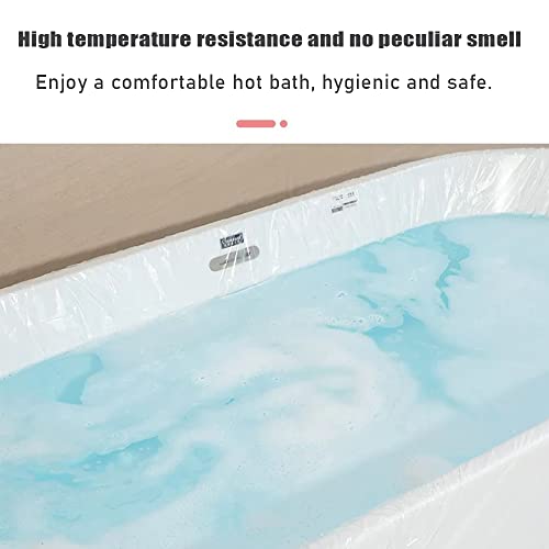 Andech 10 Pack Disposable Bathtub Cover Liner Birthday Gift, Large Bathtub Liner Plastic Bag for Salon, Household and Hotel Bath Tubs (102 x47 Inch)