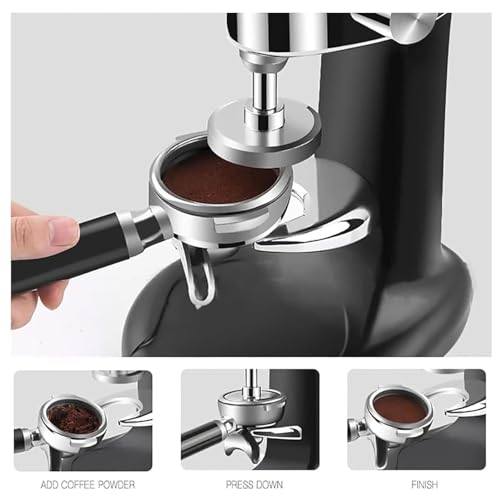 Máquina de prensado manual de polvo para prensar café, base de 58 mm con alfombrilla antideslizante para prensar uniformemente café molido en casa, oficina, camping o viajes