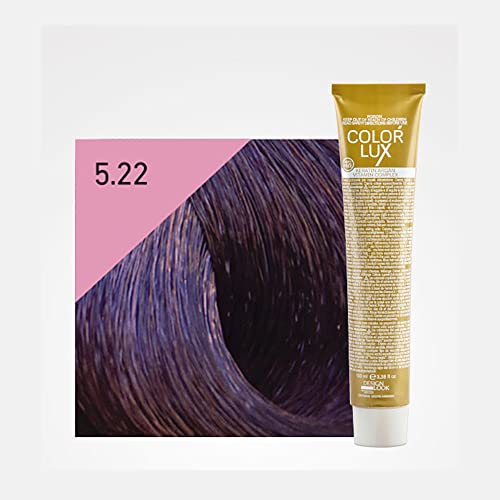DESIGN LOOK Tinte Color Lux 5.22 CASTAÑO Claro Violeta Intenso 100ML, Estandar