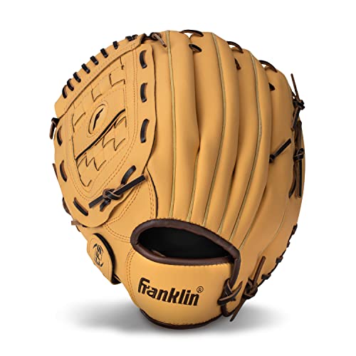 image for Franklin Sports Baseball + Softball Glove - Field Master Baseball + So