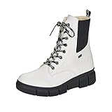 Synthetic Leather Rieker Damen Winter Boots, White, 39 EU