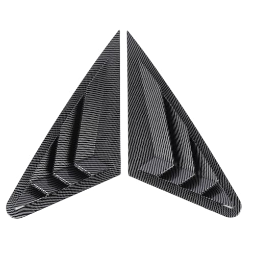 2Pcs Rear Side Window Louvers Cover, Window Air Vent Scoop Shutter Cover Blind For 8V Sedan 2013 To 2020 (Carbon Fiber Pattern)