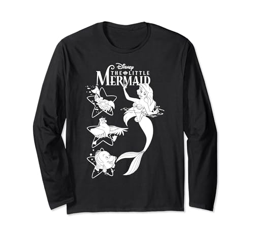 T-shirt Ariel Disney long manches longues vêtement femme imprimé étoiles de mer