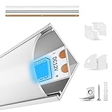 ✅ 𝐀𝐍𝐆𝐄𝐍𝐄𝐇𝐌𝐄𝐒 𝐋𝐈𝐂𝐇𝐓 – Das LED Eckprofil Set aus eloxiertem Aluminium ermöglicht durch seine hochwertige Plexiglas Diffusor Abdeckung ein luxuriöses Lichtambiente: Dabei werden alle direkten Lichtstrahlen des innenliegenden LED Strip sanft gebrochen!