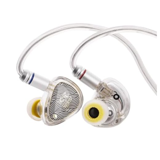 Tangzu Wan'er S.G 2 Wired IEM Earphone with Mic, 10mm PET Diaphragm Dynamic Driver In-Ear Monitor earbuds with Ergonomic Resin Housing, Detachable 0.78mm 2-Pin Silver-Plated (White, 3.5mm, No Mic)