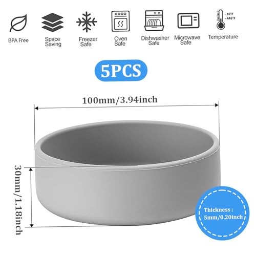 Moule à œuf rond en silicone pour friteuse à air lot de 5
