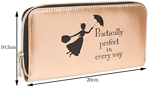 Disney Mary Poppins Gifts Women Purses Ladies Wallet Rose Gold Handbag