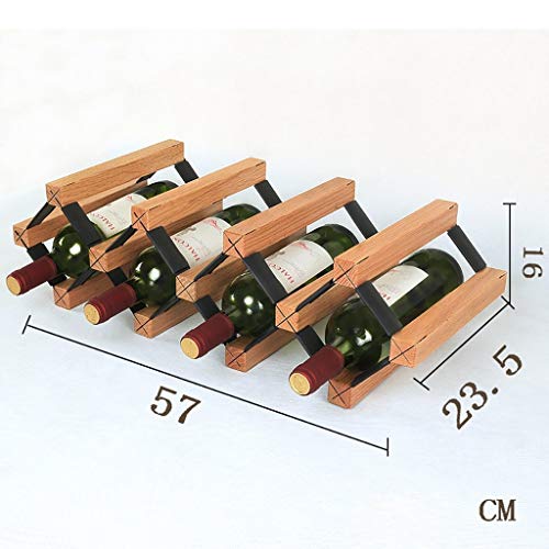 Soporte para botellas de vino de madera de roble miniatura 2