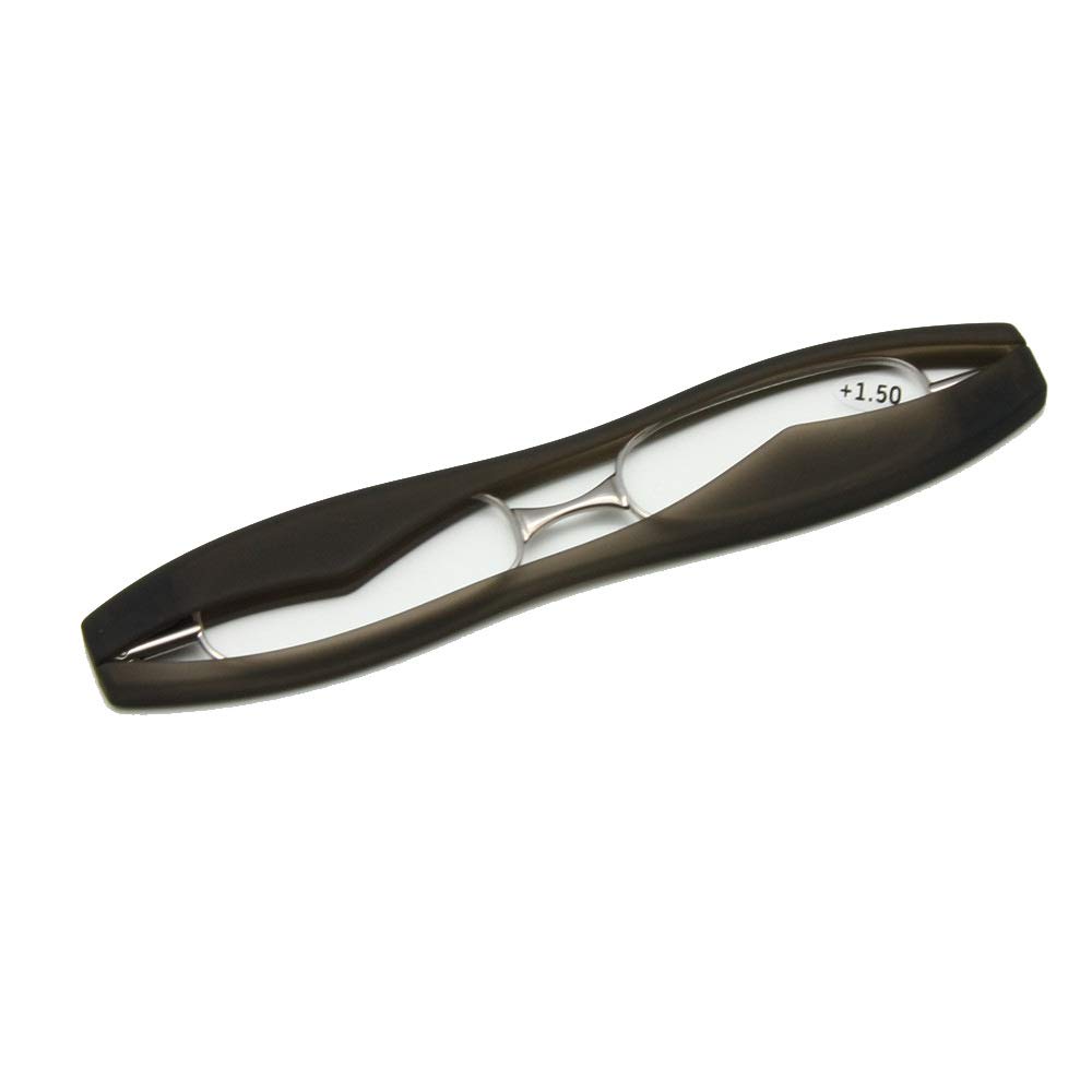 EnzoDate 3 pack Big Frame Podreader Folding Reading Glasses, Mini Pocket Reader, Presbyopic Glasses