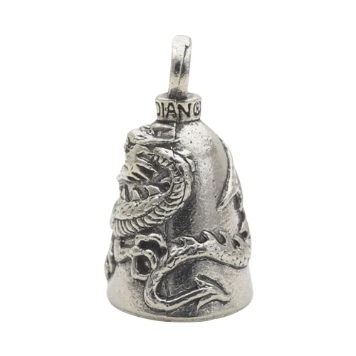 Image of Guardian Bell Animals Good Luck Bell w /Keyring & Black Velvet Gift Bag | Motorcycle Bell | Lead-Free Pewter | Made in USA