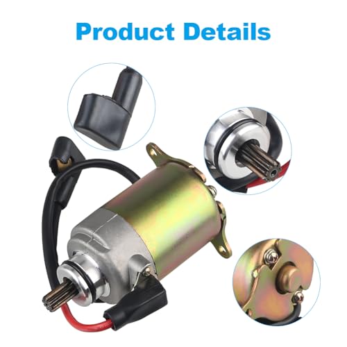 Image of WATERWICH Starter Compatible with GY6 150cc 200CC 250CC Scooter Go Karts Dirt Bike for Chinese ATV Compatible with Tao Tao Coolster Jonway Baja Roketa 4 Wheelers