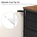 HOOBRO 5-Drawer Chest, Office File Cabinet with Drawers, Rolling Printer Stand, Filing Cabinet for Living Room, Home Office, Nonwovens Drawer, Easy Assembly, Black BFK50WJ01