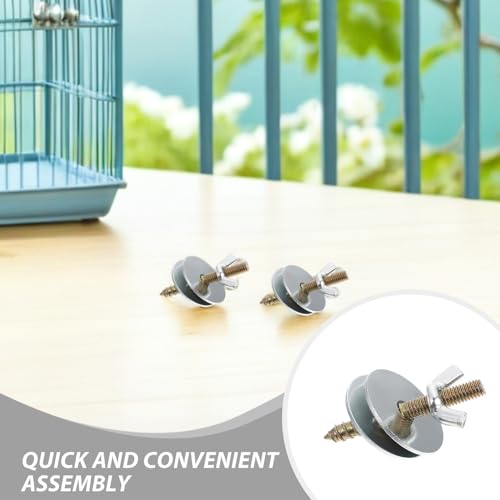 Kit Vis et Écrous pour Cage à Oiseaux Accessoires Fixation Perchoir Mangeoire - 4