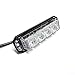 AHAHOO 4-LED Strobe Light For Trucks Cars with 4W High Intensity Amber-White Waterproof Emergency Warning Light-Head